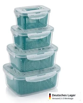 Produktbild von Frischhaltedosen 5er Set Xani Vorratsdosen mit Deckel BPA-frei stapelbar