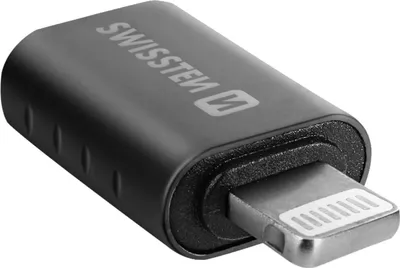 Produktbild von Lightning / USB OTG-Adapter Datenübertragung und Laden, Swissten – Schwarz