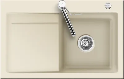 Produktbild von Spüle KeraDomo STEMA 80 in JASMIN Becken rechts mit Excenterbedienung