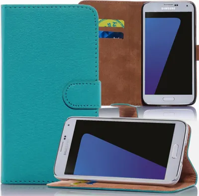 Produktbild von Samsung Galaxy J1 Bookstyle Aufstellfunktion Türkis