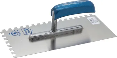 Obrázok produktu pre Jung Henkelmann Glättekelle gezahnt 10x10 mm Stahl rostfrei Maße 280x130 mm