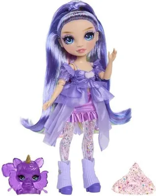 Image de Poupée de Mode Rainbow High Rainbow Shimmers avec Slime, Violet (purple), 27cm