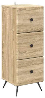 Produktbild von vidaXL Schubladenschrank Sonoma-Eiche 33 x 34,5 x 90 cm Holzwerkstoff