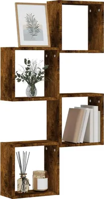 Produktbild von Möbel Würfelregale 4 Stk. Räuchereiche 30x15x30 cm - Wandregale &21563