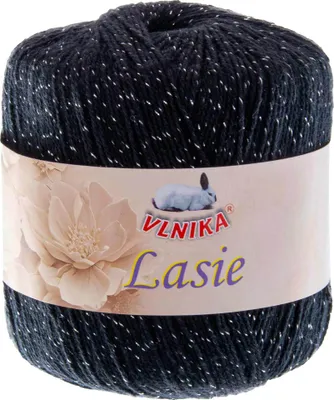 50g Strickgarn Lasie Sommergarn schwarz