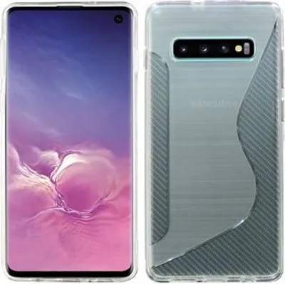 Produktbild von S-Line Hülle Bumper kompatibel mit Samsung Galaxy S10 G973F Silikonhülle Stoßfest Handyhülle TPU Case Cover Transparent