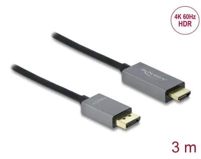 Productafbeelding van Delock 85930 DELOCK Aktives DisplayPort 1.4 > HDMI Kabel 4K 60Hz (HDR) 3m