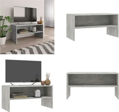 Produktbild von vidaXL TV Schrank Betongrau 80x40x40 cm Holzwerkstoff - TV-Schrank - TV-Schränke - Fernsehtisch - Fernsehtische