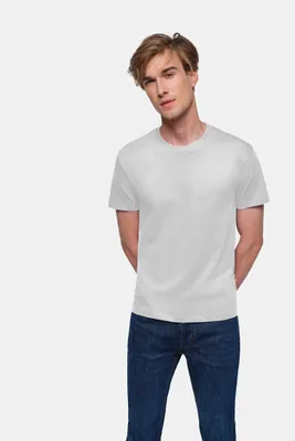 Produktbild von HAKRO Classic T-Shirt 292 ash meliert, XS