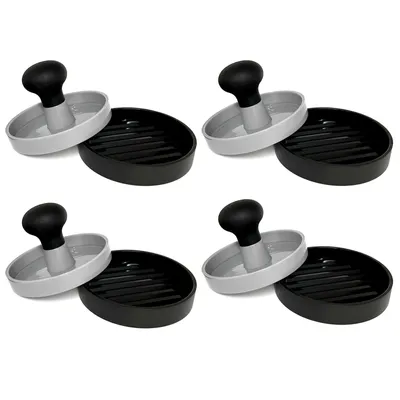 Produktbild von 4er Set Burgerpresse Hamburgerpresse Hamburgerformer Kunststoff Patty Frikadellen Presse Burger Maker Pattypresse