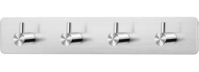 Productafbeelding van Handdoekhouder zonder boren met 4 haken - Zelfklevende roestvrijstalen handdoekhaken voor badkamer, keuken en toilet