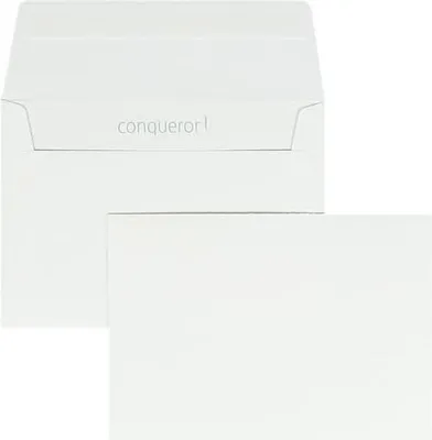 Produktbild von Briefumschläge Conqueror Texture C6 120g/qm haftklebend VE=500 St. brillantweiß