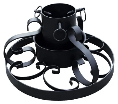 Productafbeelding van Famanu – Metalen standaard voor kerstboom, diameter 34 cm, stabiele standaard voor kerstbomen met versieringen, zwart