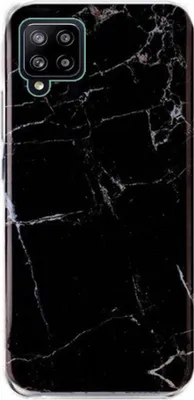 Image de Coque Silicone Wozinsky Marble pour Samsung Galaxy A12/M12 - Noir Élégant KP10141