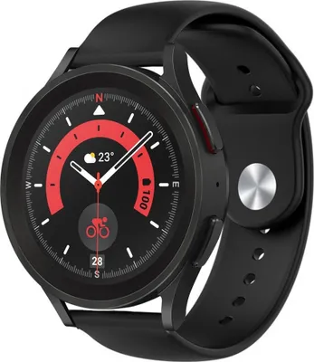Produktbild von Strap-it Samsung Galaxy Watch 5 Pro Sportarmband (Schwarz)