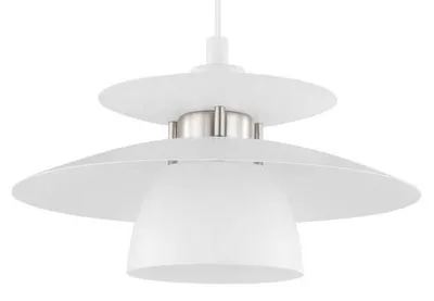 Image de Eglo 98734 BRENDA E27 Lampe à suspendre Ø320mm Blanc Nickel Mat
