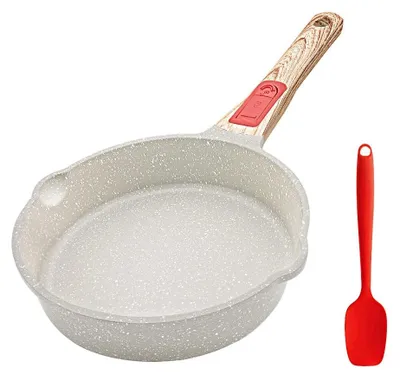 Immagine prodotto di Omgoods - Padella antiaderente da 20 cm - In alluminio pressofuso con coperchio in vetro