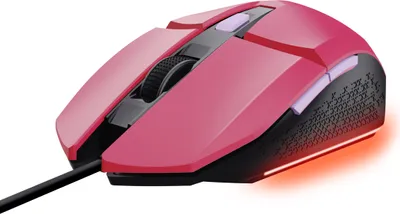 Produktbild von Trust Gaming GXT 109B Felox Gaming Maus mit 6 Programmierbare Tasten, Mehrfarbige LED-Beleuchtung, 200-6400 DPI, USB Kabel 150 cm, PC Maus mit Integrierte Software für Computer/Laptop - Rosa