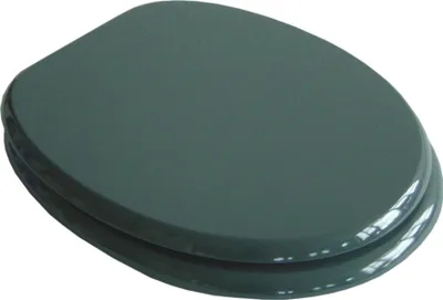Immagine prodotto di Coperchio WC Coperchio WC Ascoli con anima in legno e cerniere in ottone cromato, 46 x 37 cm nero