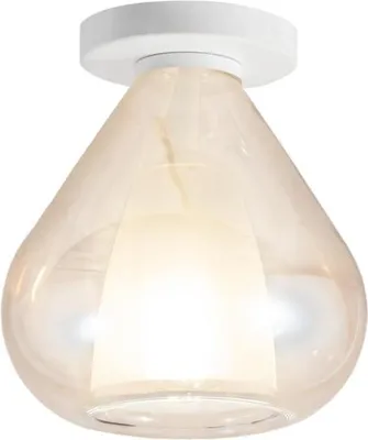 Produktbild von Lila - Runde Deckenleuchte d.20cm Fabas Luce - Wandleuchte mit E27 LED-Glühbirne MAX 40W - Bernstein
