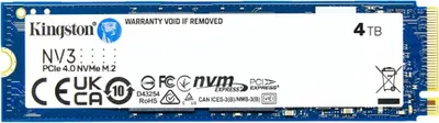 Produktbild von Kingston NV3 - SSD - 4 TB - intern - M.2 2280 - PCIe 4.0 x4 (NVMe)