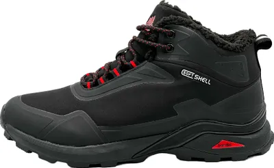 Produktbild von Nowalnd Damen Herren Stiefel Boots Softshell Outdoorschuhe gefüttert Wanderstiefel,Schwarz/Rot,43
