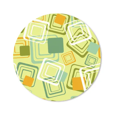 Produktbild von MuchoWow® Mauspad Mousepad 1970er Jahre - Muster - Abstrakt 20x20 cm - Mousepads - Maus Mat - Pad - Mausunterlage - Schreibtischmatte