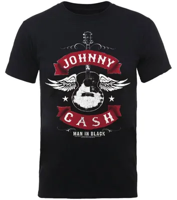 Produktbild von Johnny Cash T-Shirt - Winged Guitar S