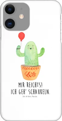 Produktbild von Mr. & Mrs. Panda Iphone 11 Handyhülle Kaktus Luftballon - Weiß - Geschenk, Pro, Kakteen, Hülle, Smartphone, Cover, Ausbildung, Büro, Stress, Freundin