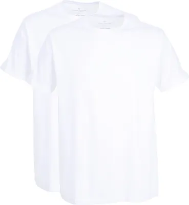 Produktbild von TOM TAILOR Herren T-Shirt, kurzarm, Baumwolle, Single Jersey, weiß, uni, 2er Pack Größe: S