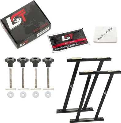 Produktbild von 2x Schienen mit Schrauben Multiflexboard Konsolen Unterlage Set für VW T5 6 V VI