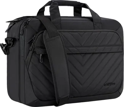 Zdjęcie produktu dla VANKEAN 17-calowa torba na laptopa czarna RFID aktówka TSA