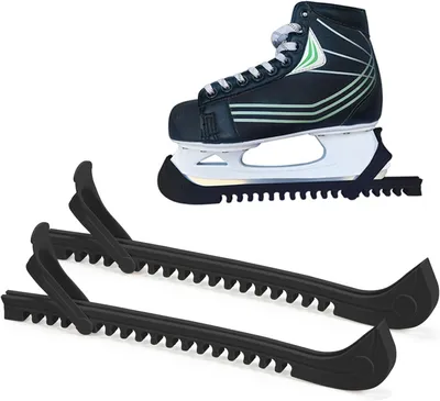 Productafbeelding van Schaatsbeschermers zwart - Kufenschoner - 1 paar - Voor ijshockey- en kunstschaatsen