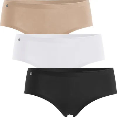 Produktbild von Celodoro Damen Basic Panty (3er Pack) Hipster Slip mit Zier-Logo - Classic Mix L