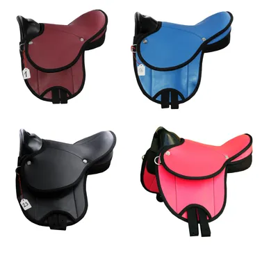 Produktbild von Ponysattel Shettysattel Holzpferdesattel 2. Wahl, ohne Zubehör, Reitkissen in Pink