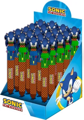 Productafbeelding van Sonic - De Egel, tienkleurige balpen, display met 24 stuks