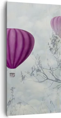 Produktbild von Bild auf Leinwand - Leinwandbild - Ballon Baum Flug - 65x120cm - Wand Bild - Wanddeko - Wandbilder - Leinwanddruck - Bilder - Kunstdruck - Wanddekoration - Leinwand bilder - Wandkunst - PA65x120-3581