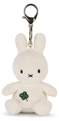 Produktbild von Miffy Schlüsselanhänger ECO Cord in weiß mit Kleeblatt-Motiv