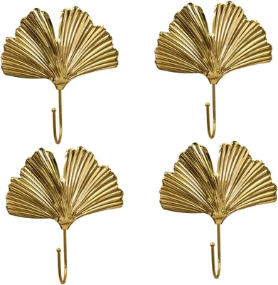 Produktbild von 4 goldene Wandhaken im Vintage-Stil, für Badezimmer, Schlafzimmer oder als Garderobenaccessoires