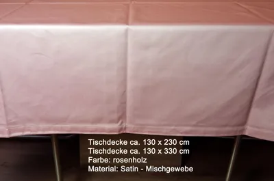 Produktbild von Tischwäsche Tischdecke 130 x 330 cm rosenholz Uni-Satin