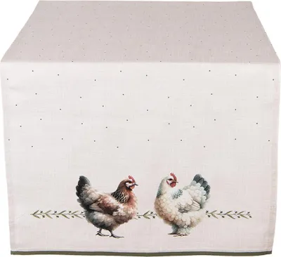 Obrázok produktu pre Clayre & Eef Bežec na stôl 50x140 cm Béžová bavlna