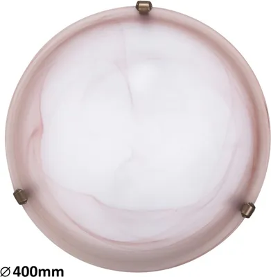 Immagine prodotto di Plafond in vetro 40 cm E27 2x60W tabacco vetro alabastro rotondo Alabastro 3353 Rabalux