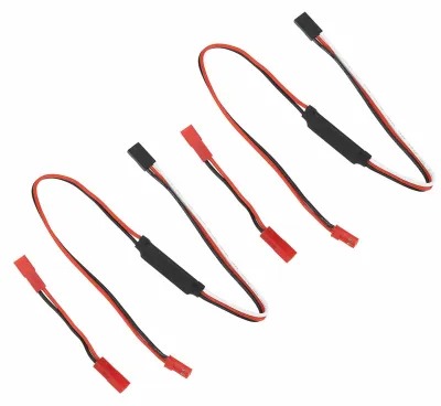 Produktbild von 2 Stück RC-Auto-Windensteuerung, Universal-Kunststoff-3-Kanal-Fernbedienung mit Adapterstecker für den Austausch von Zubehör