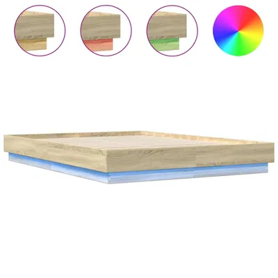 Obrázek produktu pro Rám postele s LED osvětlením dub sonoma 160 x 200 cm