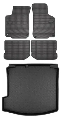 Obrázok produktu pre Gumové autokoberce SolidPRO + vaňa kufra pre: Volkswagen Bora 1997-2005 sedan 5 ks