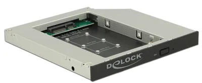 Produktbild von DeLOCK Einbaurahmen Slim SATA 51/4 für 1 x mSATA SSD, 62717
