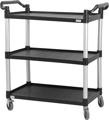 Produktbild von Servierwagen mit Rollen Kunststoff 3 Etagen | 101 x 50 x 107 cm | Belastbar bis 150 kg | Küchenwagen mit Rollen, Werkzeugwagen, Grillwagen, Bastelwagen, Mehrzweckwagen, Universalwagen Küche