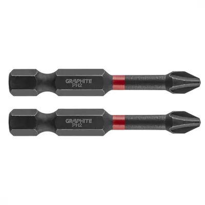 Obrázok produktu pre GRAPHITE Rázové bity PH2 x 50 mm, 2 ks.