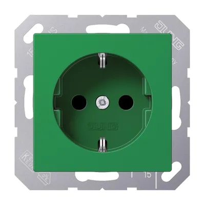 Image de Jung Prise de courant CEBEC 16A 250V A 1520 BF GN A1520BFGN