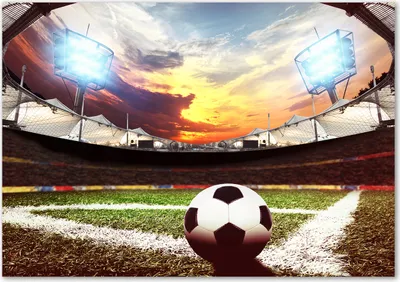 Produktbild von Tulup® Glas-Bild - 100 x 70 - Wandbild aus Glas - Wandkunst - Wandbild hinter gehärtetem Sicherheitsglas - Sport - Ball im Stadion - Mehrfarbig